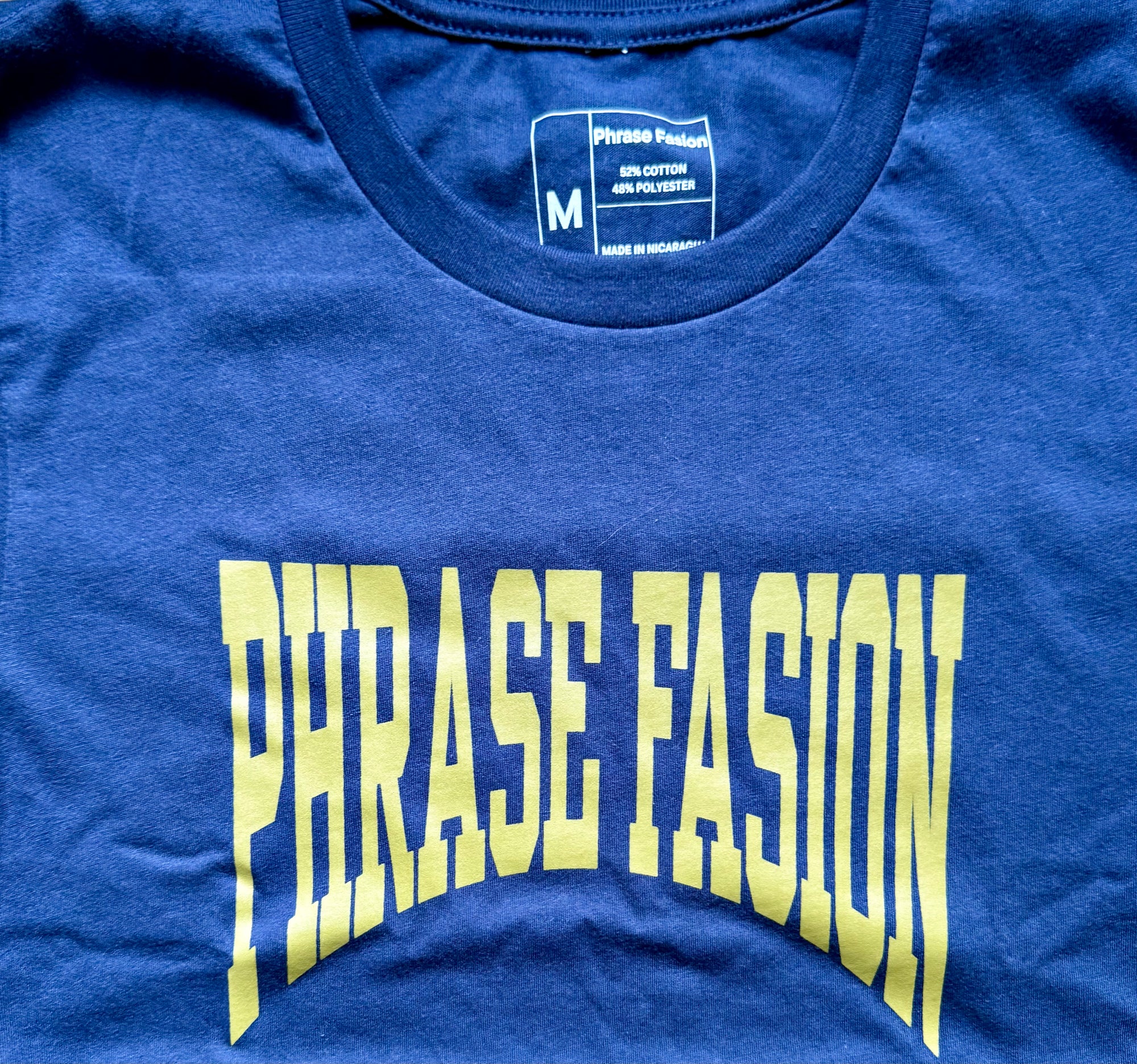 Premium Drop – Hidden Phrase T-Shirt (Black/Gold or Navy/Gold)