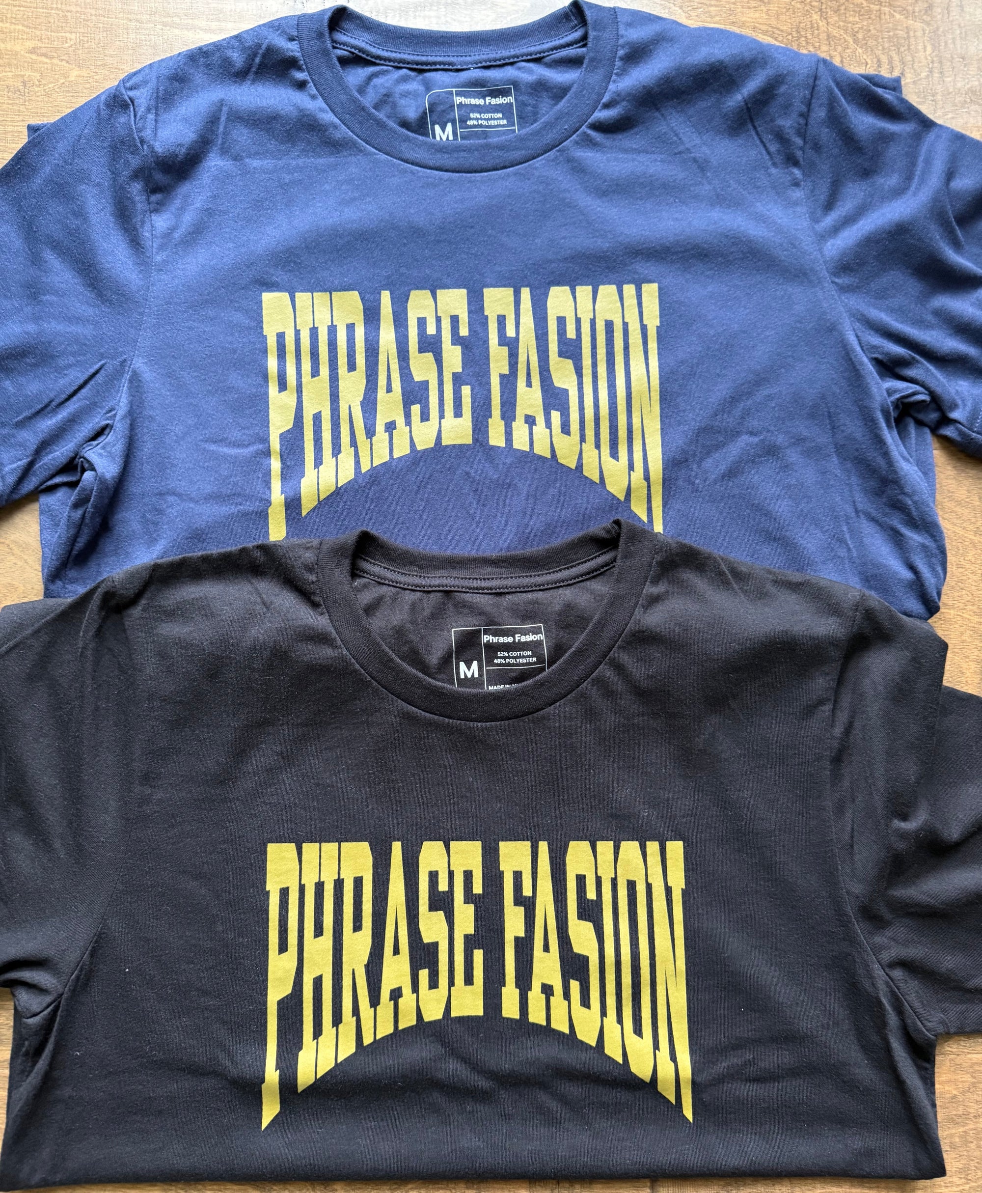 Premium Drop – Hidden Phrase T-Shirt (Black/Gold or Navy/Gold)